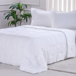 Edredom Queen Toque de Plumas 260 Fios New 220x240cm Branco