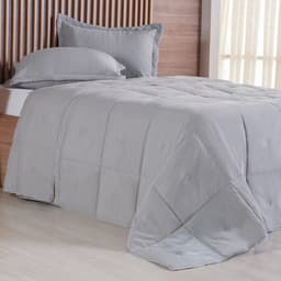 Edredom Queen Toque de Plumas 260 Fios New 220x240cm Platina
