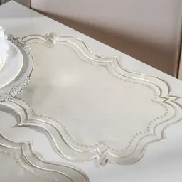 Jogo Americano Bordare 2 Pçs Bordado 35x50cm Pergaminho