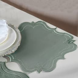 Jogo Americano Bordare 2 Pçs Bordado 40x40cm Suculenta