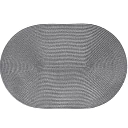 Kit 2 Americano Requinte Liso para Mesa Oval 30x45cm Chumbo