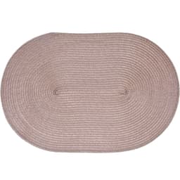 Kit 2 Americano Requinte Liso para Mesa Oval 30x45cm Taupe