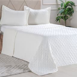 Kit Cobre Leito King Miraggio Ultra Soft com Porta Travesseiro Alpino