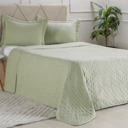 Kit Cobre Leito King Miraggio Ultra Soft com Porta Travesseiro Olive