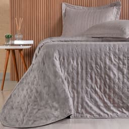 Kit Colcha Casal Sensatti 3D Embossed 220x240cm Cashmere