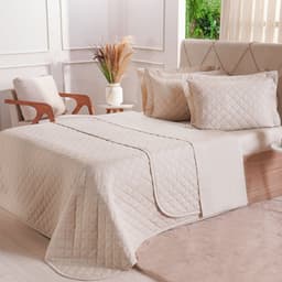 Kit Colcha King 200 Fios Lisa 260x280cm Machiatto