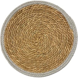 Lugar Americano Rústico Colors Fibra Natural 38cm Cinza