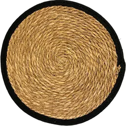 Lugar Americano Rústico Colors Fibra Natural 38cm Preto