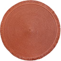 Lugar Americano Redondo Franja 38cm Terracota