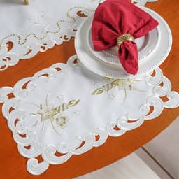 Lugar Americano Toalha de Bandeja Natalina Bordada 30x45 Lumier