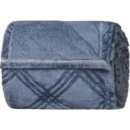 Manta King Brushed New Microfibra Flannel 100% Poliéster 230x260 Azul Cobalt