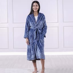 Roupão Microfibra Flannel  Relieve com Bolso Extra Macio