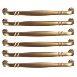 Conjunto 6 Puxadores Alça Dourado 1767 Grenade Móveis Armários Gavetas Torralba