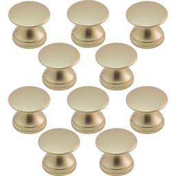 Kit 10 Puxadores 199 Tucson Ponto Dourados Para Móveis Armários e Gavetas