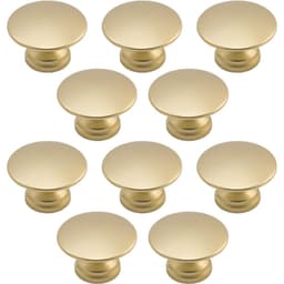 Kit 10 Puxadores 200 Tucson Ponto Dourado Para Móveis Armários e Gavetas