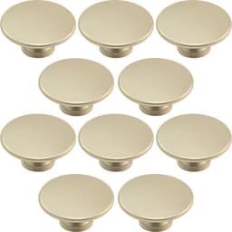 Kit 10 Puxadores 201 Tucson Ponto Dourado Para Móveis Armários e Gavetas