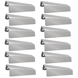 Kit 12 Puxadores Alça Sobrepor para Móveis Níquel Escovado 128mm Armários Gavetas Torralba PV22