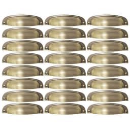 Kit 24 Puxadores Ouro Velho 2773 Quebec Concha Torralba para Móveis Armários Gavetas