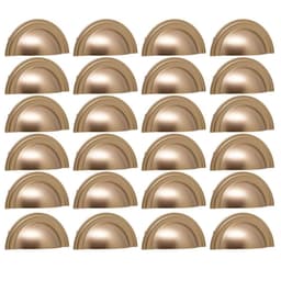Kit 24 Puxadores para Móveis 1753 Grenade Concha Dourado Armários Gavetas Torralba