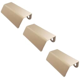 Kit 3 Puxadores PV22 80 Alça de Sobrepor Dourado Para Móvel Armários e Gavetas