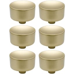 Kit 6 Puxadores 194 Yuma Ponto Dourados Para Móveis Armários e Gavetas