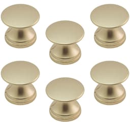 Kit 6 Puxadores 199 Tucson Ponto Dourados Para Móveis Armários e Gavetas