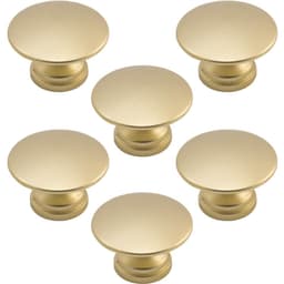 Kit 6 Puxadores 200 Tucson Ponto Dourado Para Móveis Armários e Gavetas