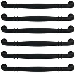 Kit 6 Puxadores Alça Preto Fosco 1767 Grenade Móveis Armários Gavetas