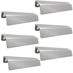 Kit 6 Puxadores Alça Sobrepor Níquel Escovado 128mm Móveis Armários Gavetas Torralba PV22