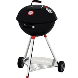 Churrasqueira Tramontina de Aço Esmaltado a Carvão TCP-560L Bafo Grelha de Inox com Rodas e Tampa