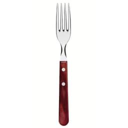 Garfo para Churrasco Jumbo Tramontina Talher Avulso Aço Inox Cabo Madeira Polywood Vermelho