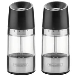 Kit 2 Moedores de Sal Pimenta Tramontina Realce Manual Temperos Especiarias Aço Inox Acrílico