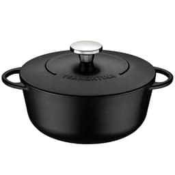 Panela Caçarola 24cm Tramontina Trento 4L Ferro Fundido Antiaderente Interno Com Tampa