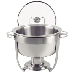 Rechaud Tramontina Redondo Inox com Tampa de Vidro e Fogareiro 7 Litros