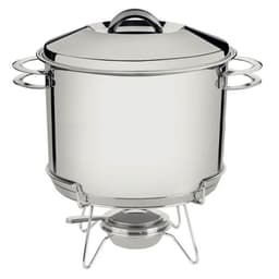 Rechaud Tramontina Solar 7,8L Aço Inox Fundo Triplo com Fogareiro e Tampa de Inox