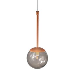 Pendente Globo Esfera de Vidro 12cm - BRONZE - Vidro Fumê