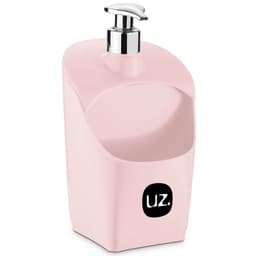 Dispenser Porta Detergente E Esponja Organizador De Pia Uz Rosa Quartzo