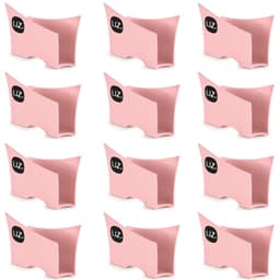 Kit 12 Suportes Porta Guardanapos De Papel Para Mesa Uz Rosa Quartzo