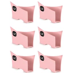 Kit 6 Suportes Porta Guardanapos De Papel Para Mesa Uz Rosa