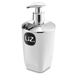 Porta Sabonete Plástico Saboneteira Líquida Para Banheiro UZ Branco 400ml