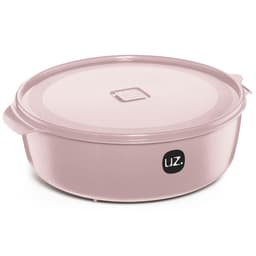 Pote Plástico com Tampa Redondo Multiuso Porta Mantimentos Color UZ Sólido 5L Rosa