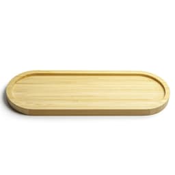 Travessa de Bambu 33x12cm Petisqueira Bandeja Oval Multiuso UZ para Servir Decorar