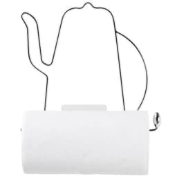 Porta Papel Toalha de Parede Suporte Aramado Bule de Cozinha Fixado por Adesivo Cromado Utimil