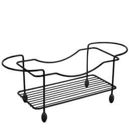 Suporte Porta Utensílios Organizador Multiuso Banheiro Balcão Aço Preto 35,5cm Utimil