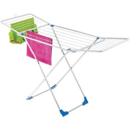 Varal de Chão com Abas Luxo Pés Dobráveis 148x56x96cm Branco Grande Utimil