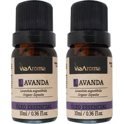 Kit 2 Óleos Essencial Lavanda para Aromatizador 100% Natural Via Aroma 10ml