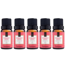 Kit 5 Essências Aromatizadoras Para Difusor Elétrico 10ml Via Aroma Morango Sweet