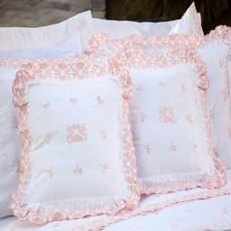 Almofada Decorativa Bordada 600 fios Rivieri Branco Vilela Enxovais 2 peças