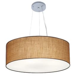 Pendente Cilíndrico Md-4070 Cúpula em Tecido 80x30cm Palha - Bivolt