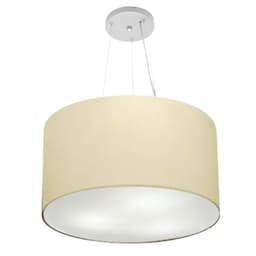 Pendente Cilíndrico Md-4187 Cúpula em Tecido 45x30cm Algodão Crú - Bivolt
